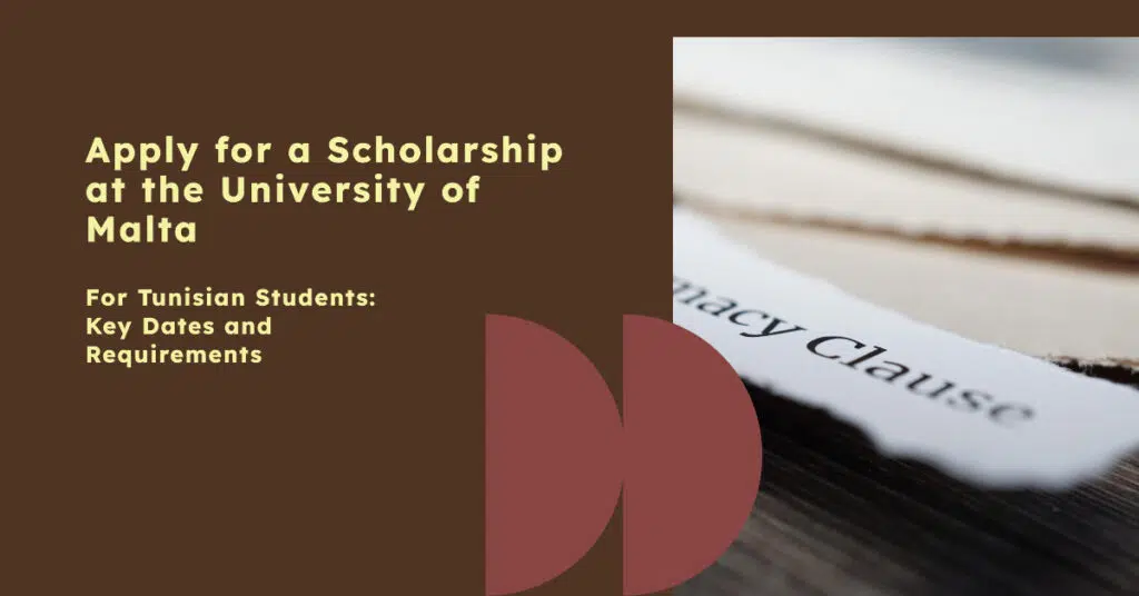 Scholarships at the University of Malta for Tunisians